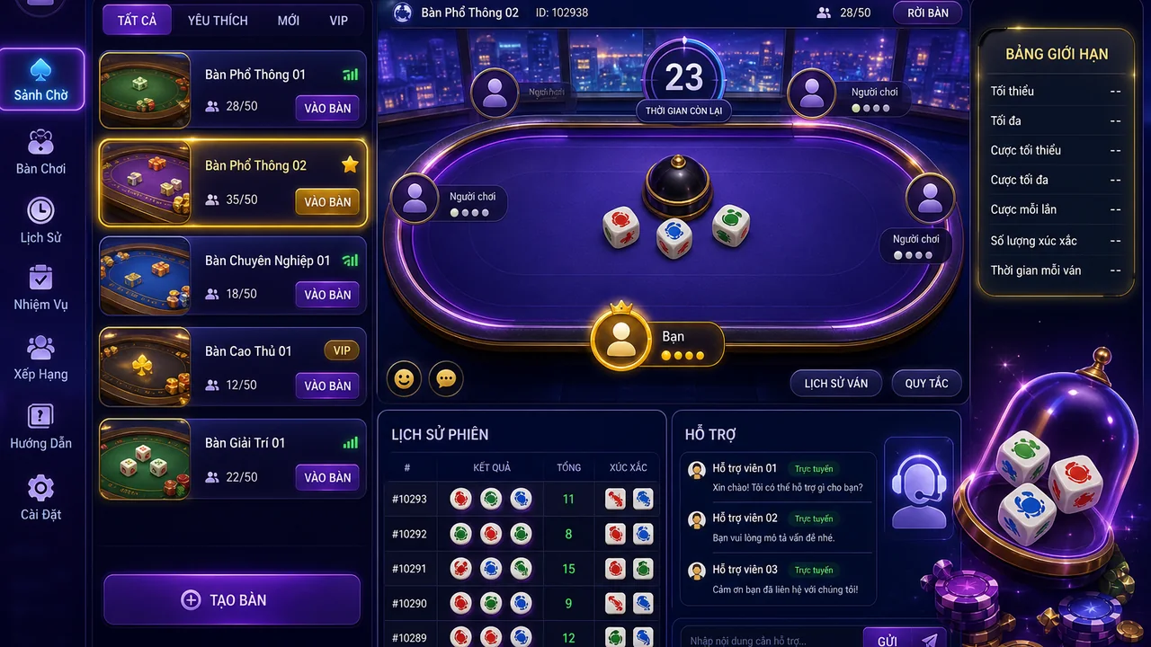 Từ sảnh chờ đến bàn chơi: hướng dẫn giao diện game bàn trực tuyến 8KBet